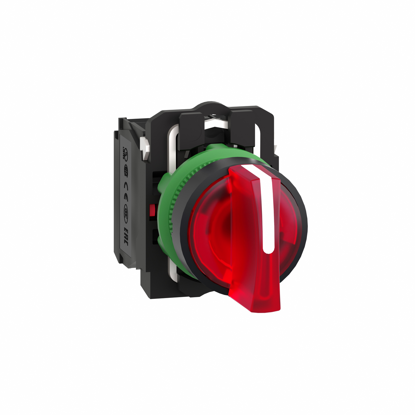 Schneider Electric-XB5AK134B5-Harmony XB5 - bouton à manette lumin - Ø22 - 3 pos fix - rouge - 1O+1F - 24V
