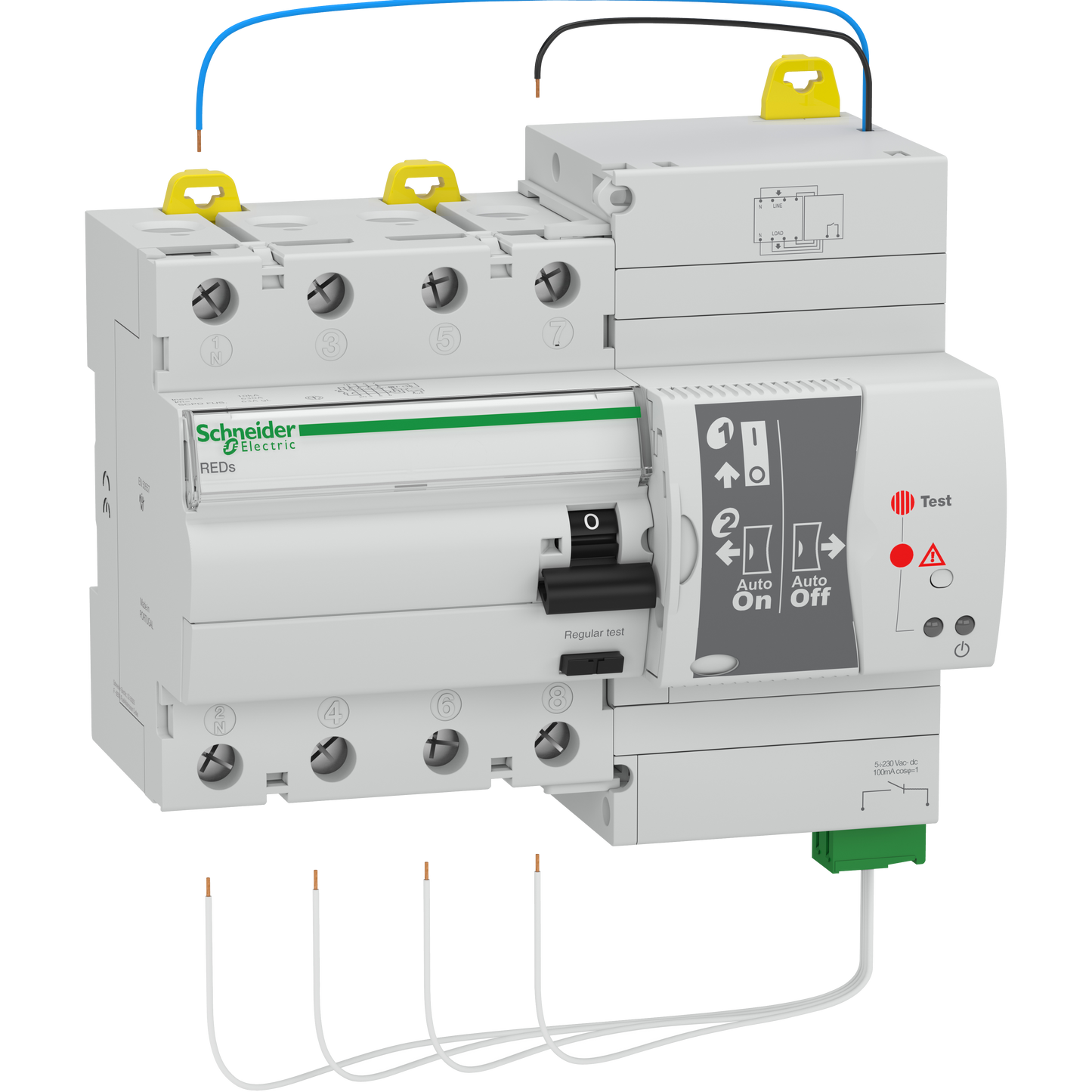 Schneider Electric-18265-Multi9 - réenclencheur dispositif de courant résiduel - RED - 4P - 25A - class A