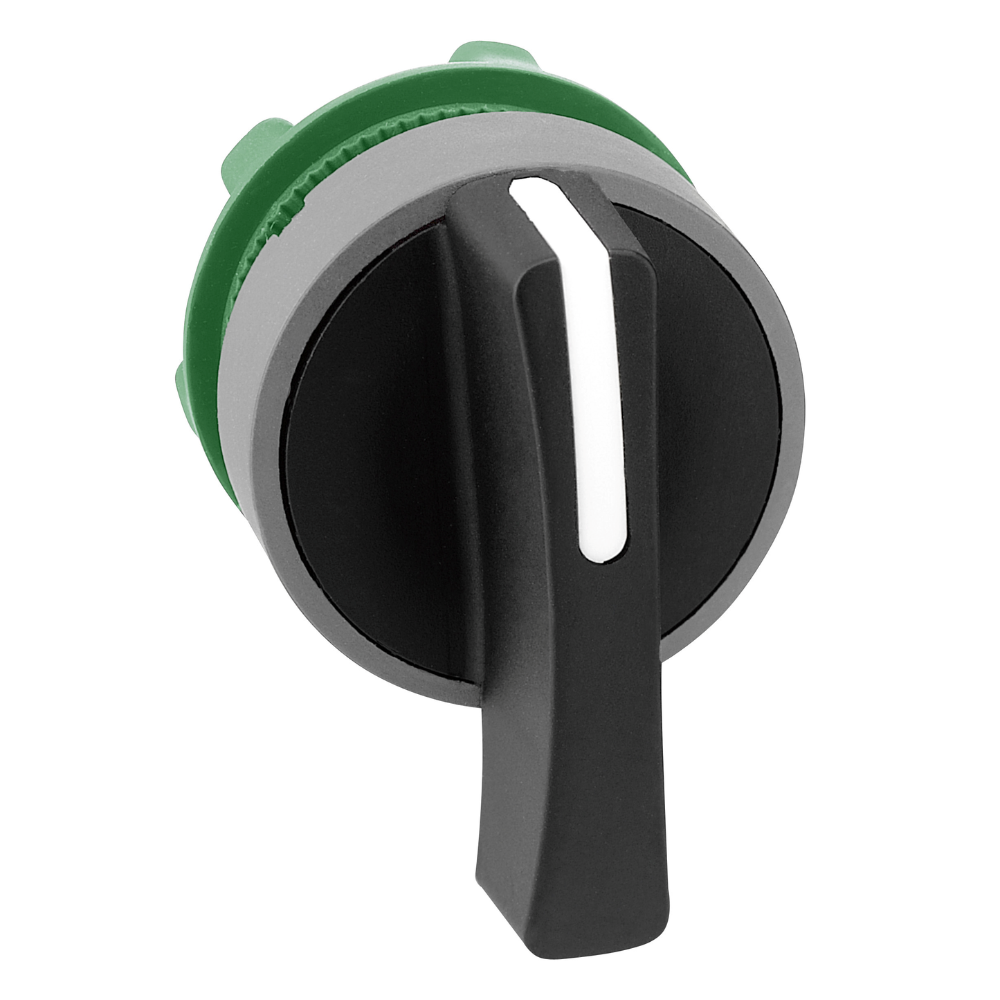 Schneider Electric-ZB5AJ4C0-Harmony XB5 - tête bouton tourn à crosse - Ø22 - col grise - 2 pos à rap. - noir