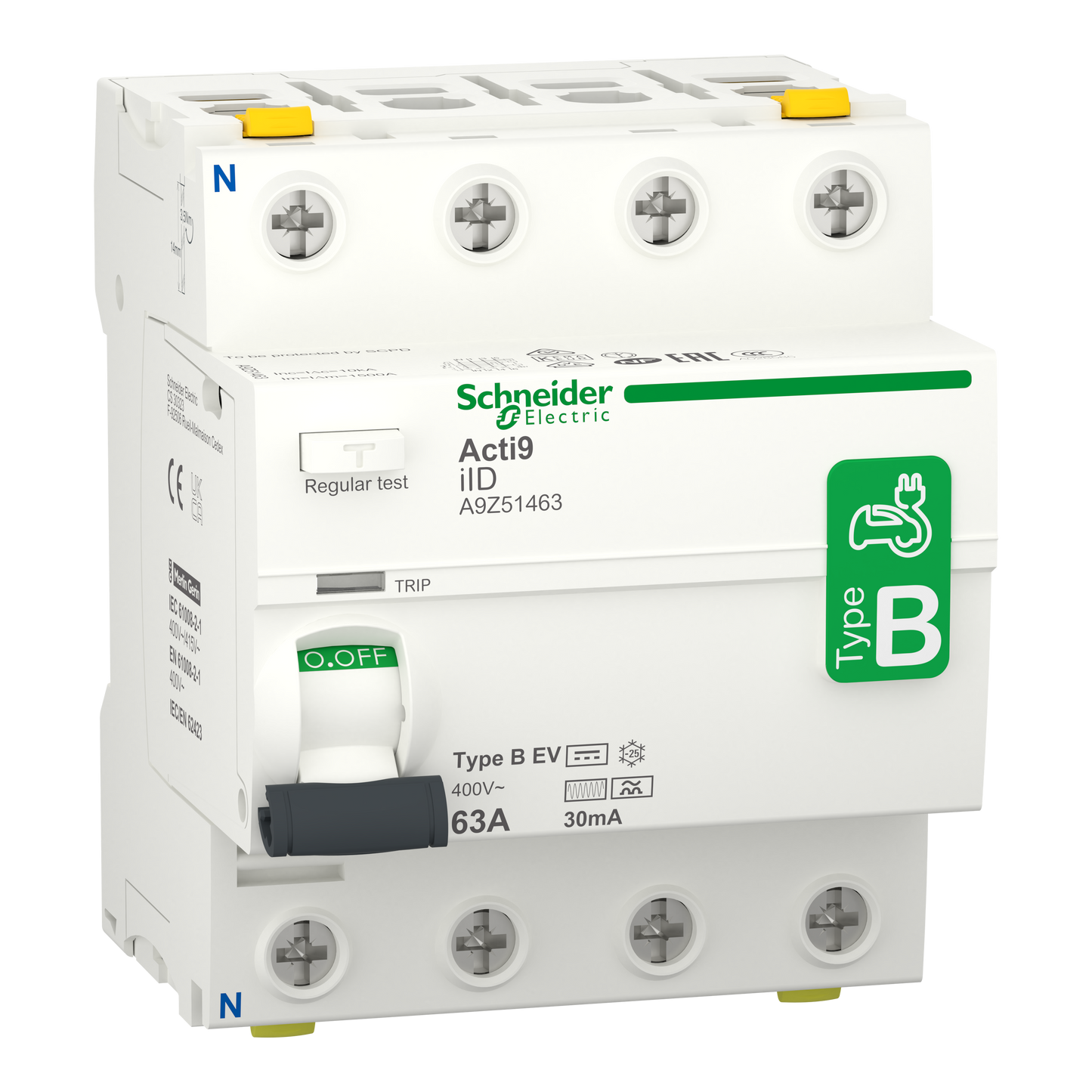 Schneider Electric-A9Z51463-Inter Diff iID 4P 63A B 30mAEV