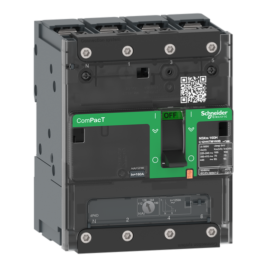 Schneider Electric-C11E4TM016B-ComPacT NSXmE - disjoncteur - TM-D 16A - 4P4D - 16kA - borne à cosses