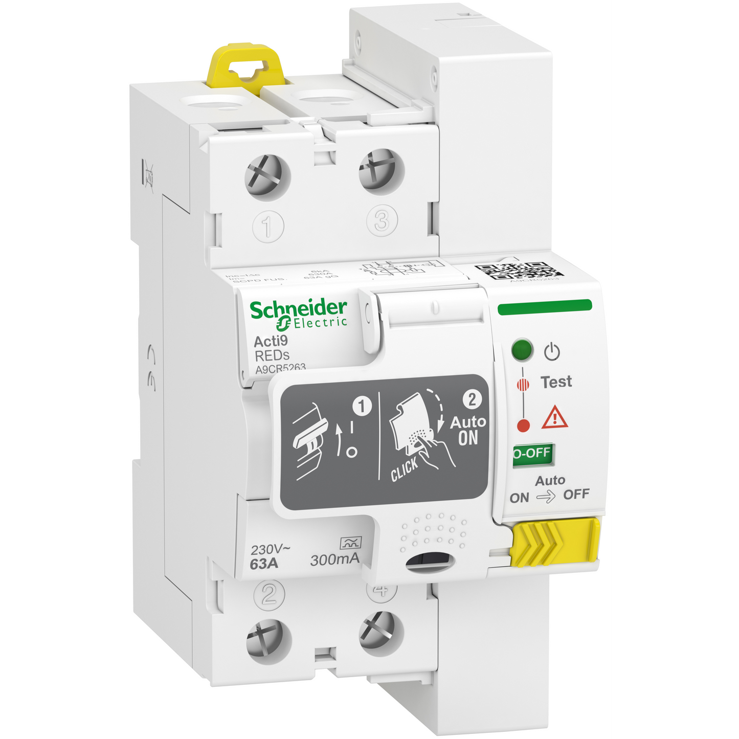 Schneider Electric-A9CR5263-Acti9 REDs - interrupteur différentiel - 2P - 63A - 300mA - A