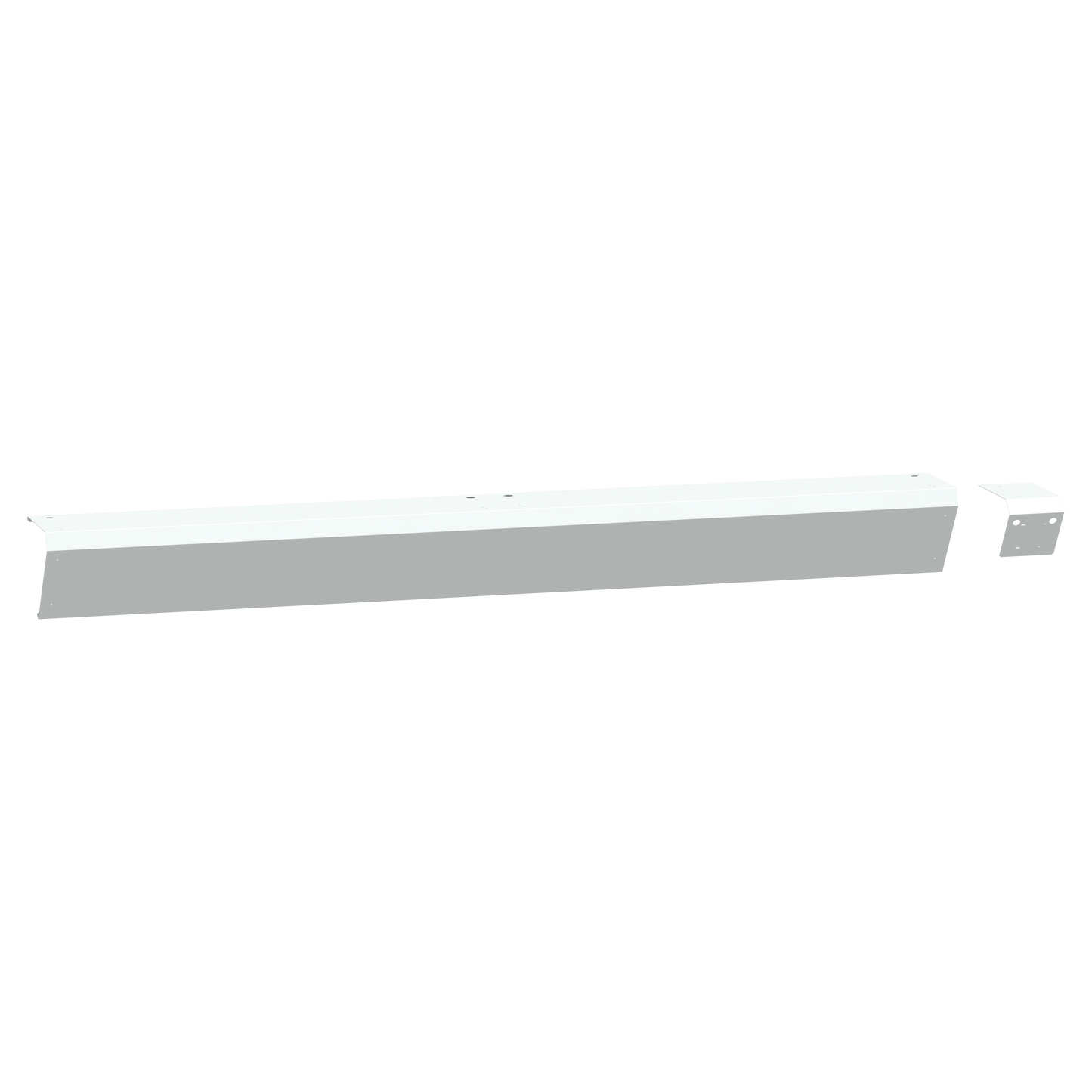 Schneider Electric-KEV0400SC2400W-Canalis EV - Capot fermeture latéral sous toit - x2 - 2400mm - Blanc - RAL9003
