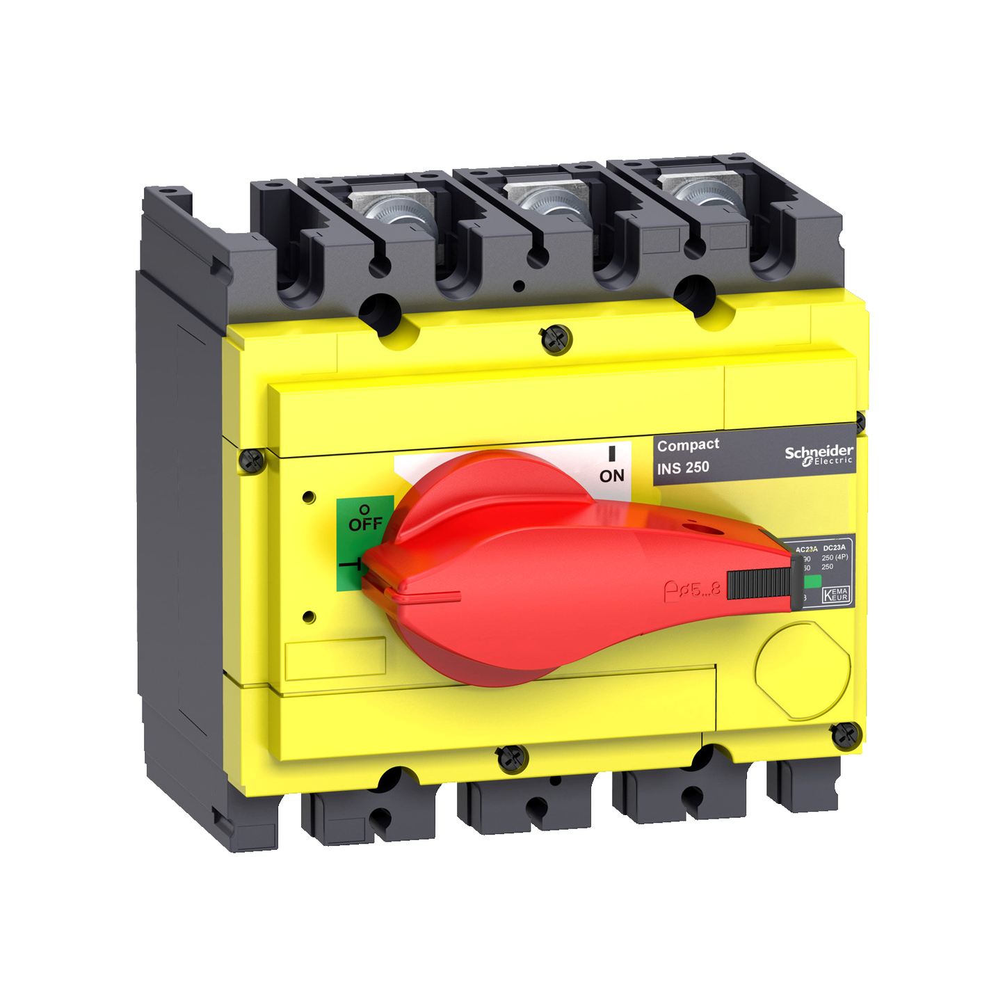 Schneider Electric-31120-ComPacT INS - Interrupteur sectionneur - INS250 3P 100A - poignée rouge