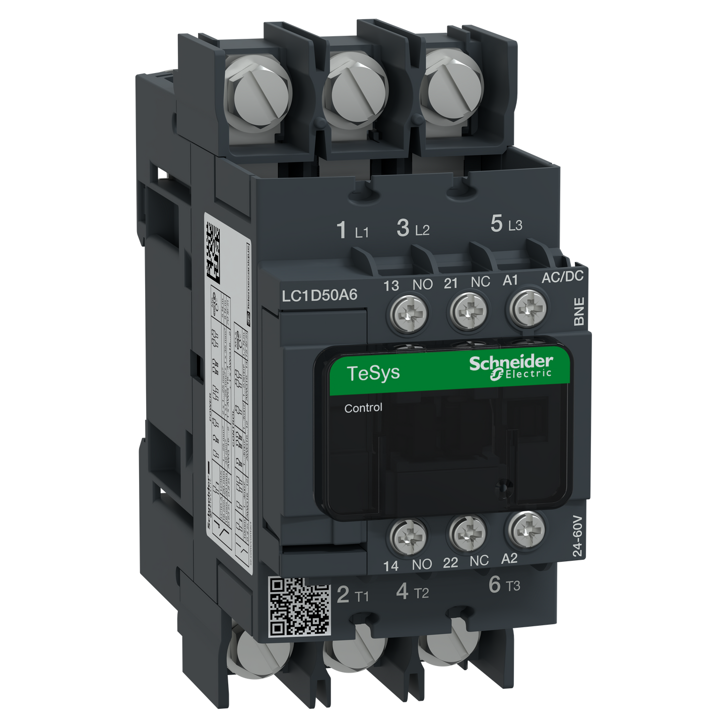 Schneider Electric-LC1D50A6BNE-CONT 3P 440V 50A 24 60V C