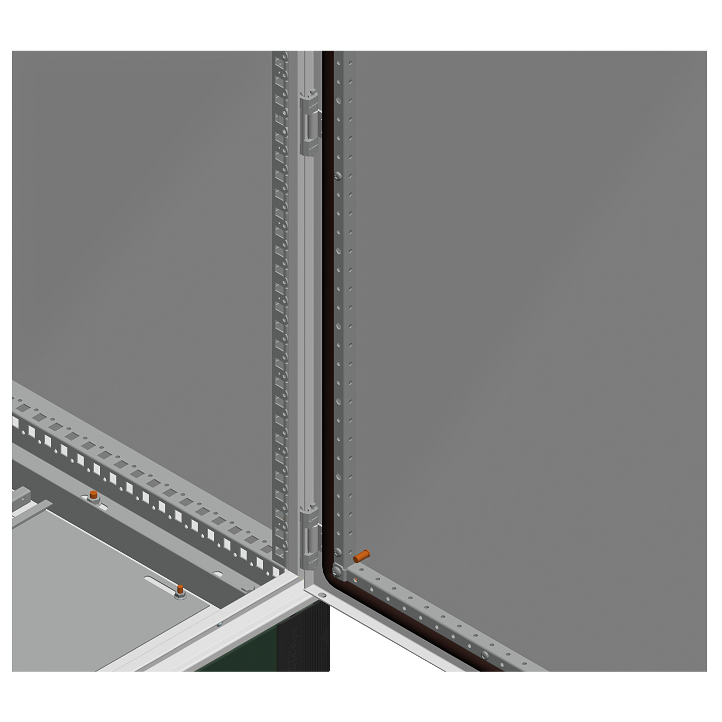 Schneider Electric-NSYSMVR14-PanelSeT Accessoires - 2 profilés adaption verticaux avant - 1400mm