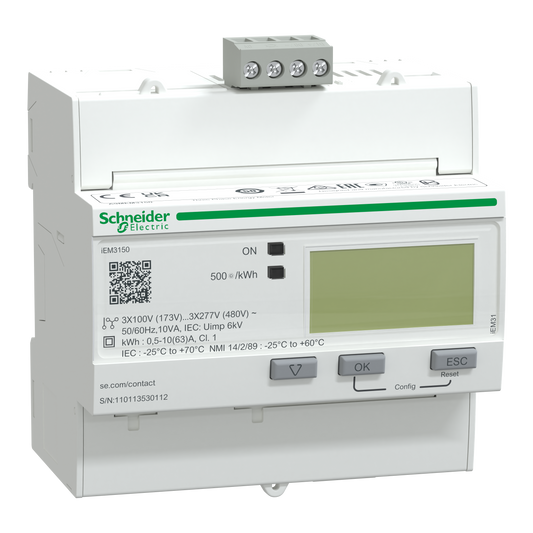 Schneider Electric-A9MEM3150W-W-Compteur triphasé iEM3150