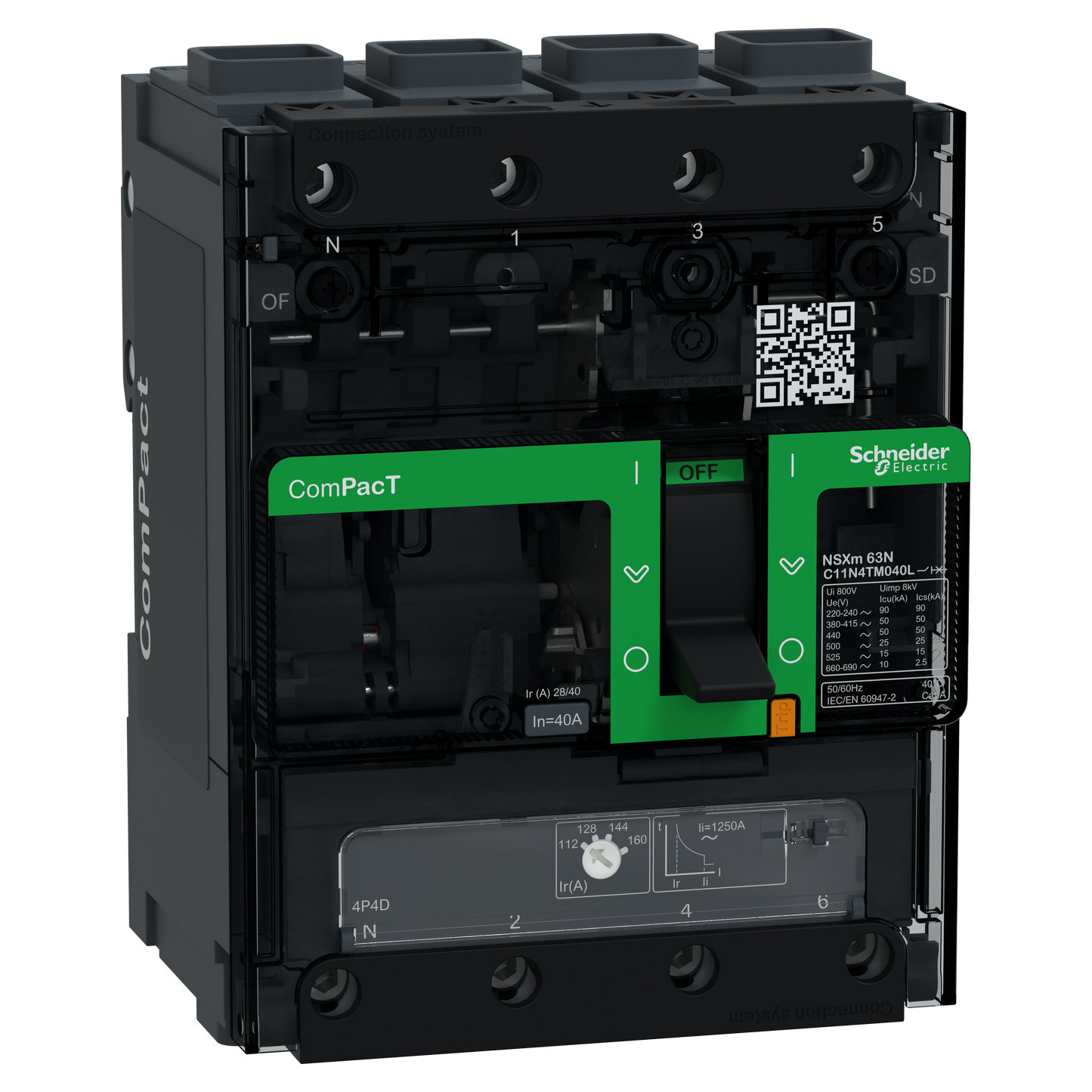 Schneider Electric-C11N4TM040L-NSXmN DISJ 4P4D TMD 40A ELINK