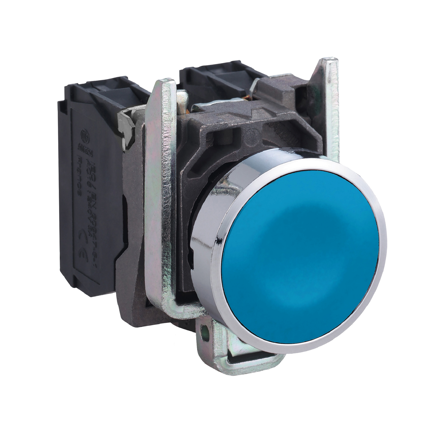 Schneider Electric-XB4BA61-Harmony XB4 - bouton poussoir à impulsion - Ø22 - bleu - 1F - vis étrier