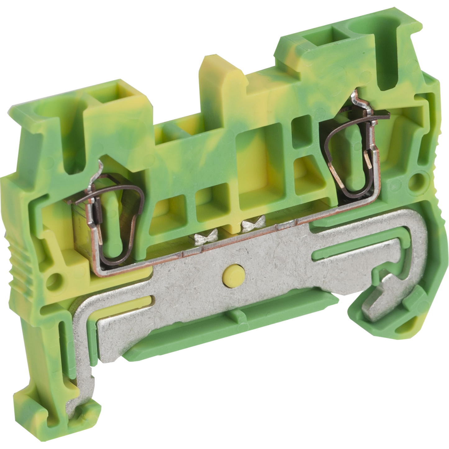 Schneider Electric-NSYTRR22PE-Borne à ressort pour conducteur de protection - 2 points - 2,5mm² - vert/jaune