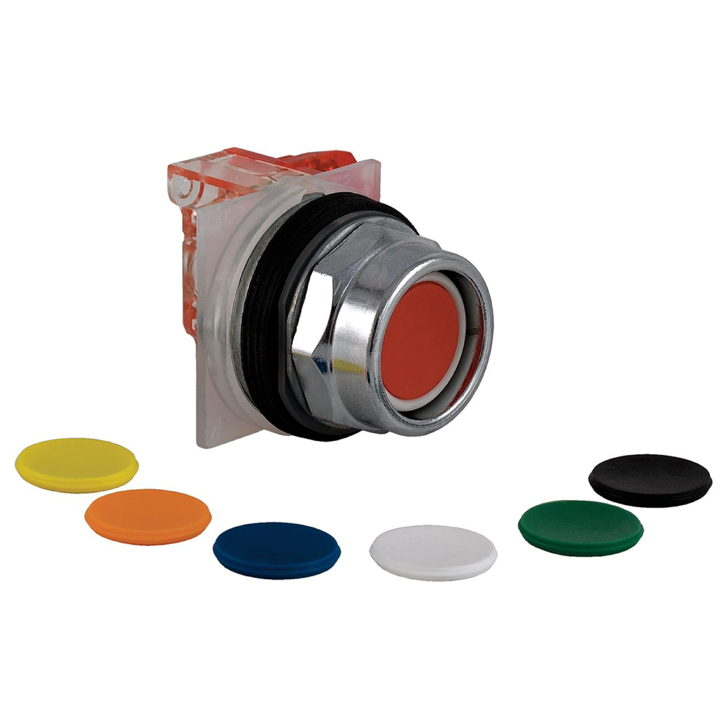 Schneider Electric-9001KR2UH13-Harmony 9001K - bouton-poussoir - choix 7 couleurs - Ø30 - à imp.dépassant - 1OF