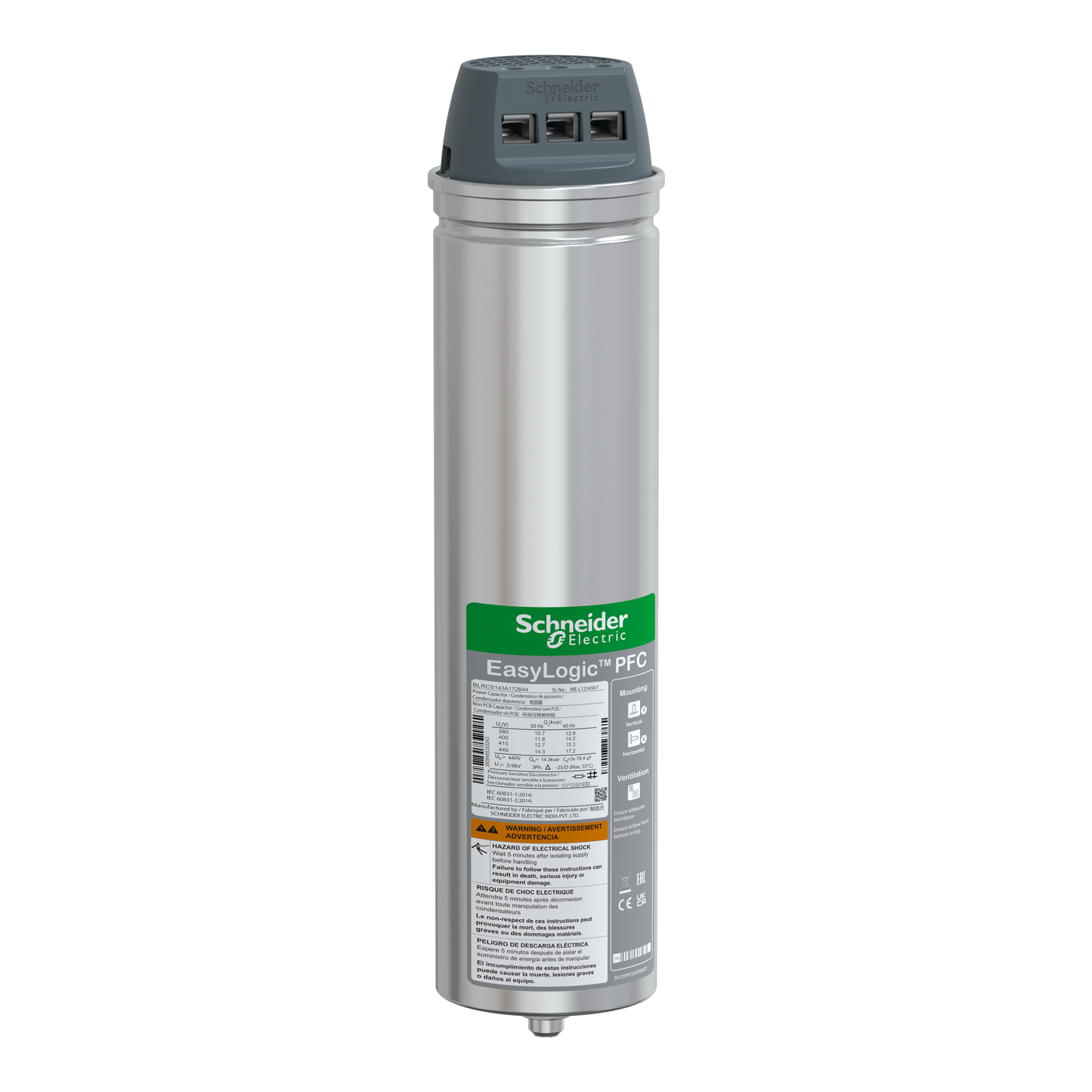 Schneider Electric-BLRCS143A172B44-box of 32 *  CONDENSATEUR CAN SDY 14.3/17.2KVAR 440V