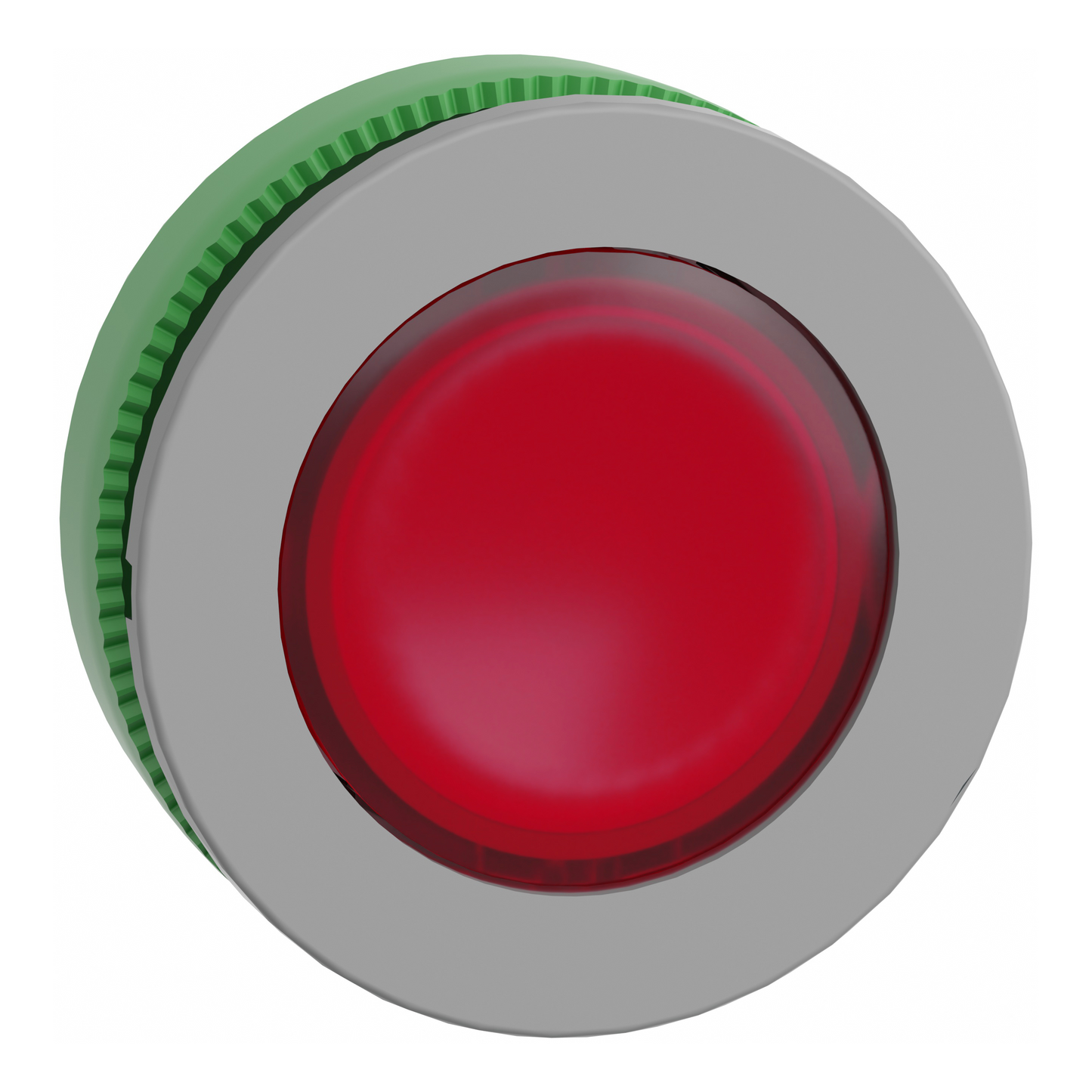 Schneider Electric-ZB5FW343C0-Harmony XB5 - tête de bouton poussoir lumineux - Ø22 - col flush grise - rouge