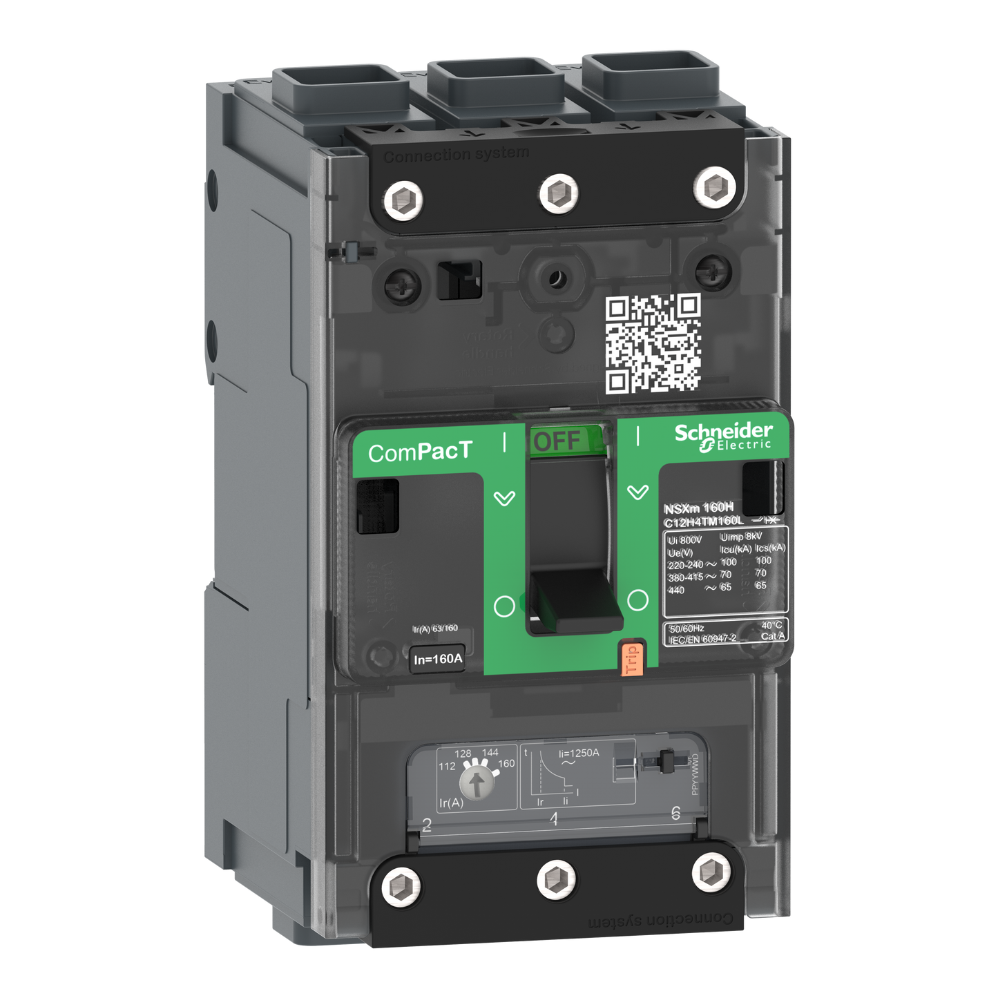 Schneider Electric-C11N3TM040L-ComPacT NSXmN - disjoncteur - TM-D 40A - 3P3D - 50kA - borne EverLink