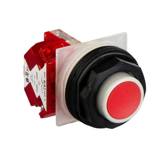 Schneider Electric-9001SKR3RH6-Harmony 9001SK - bouton-poussoir - Ø30 - rouge - à impulsion dépassant - 1O