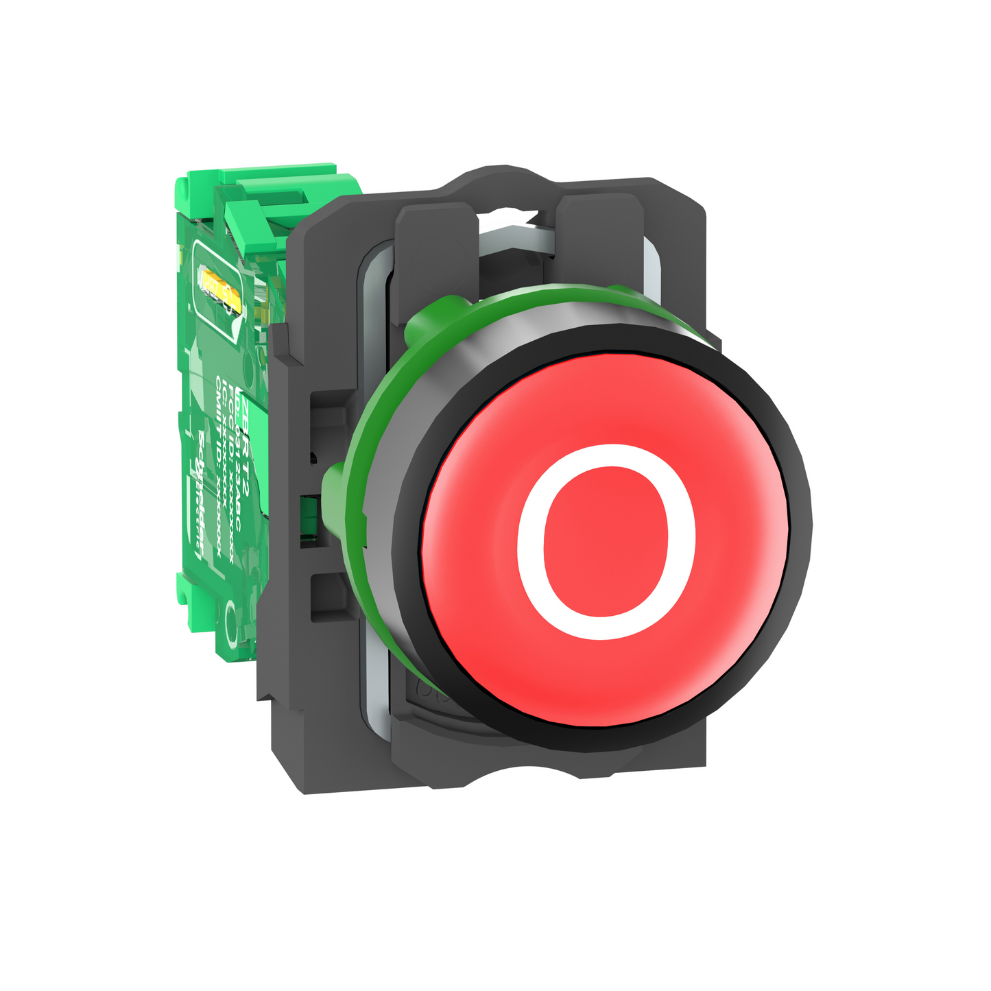 Schneider Electric-ZB5RTA432-Harmony émetteur sans pile & sans fil tête plastique Ø22 capsule rouge O blanc