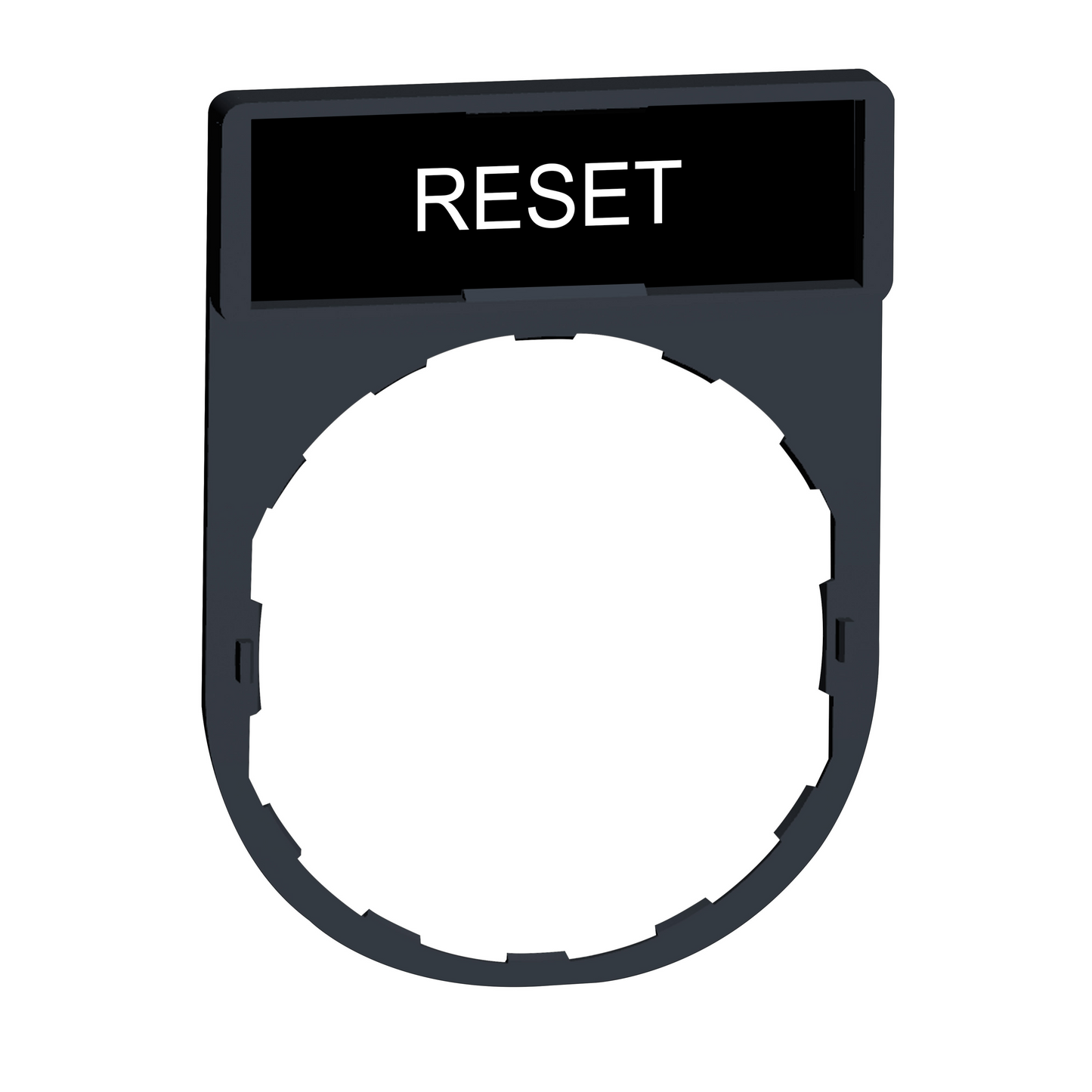Schneider Electric-ZBY2322-Harmony porte-étiquette 30x40mm Ø22 marquage noir et blanc avec étiquette RESET