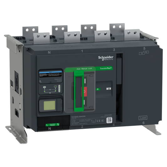 Schneider Electric-TA1AD4L8004TPE-TransferPacT TA1600 - inverseur de sources - LCD - 800A - 4P - 400Vca