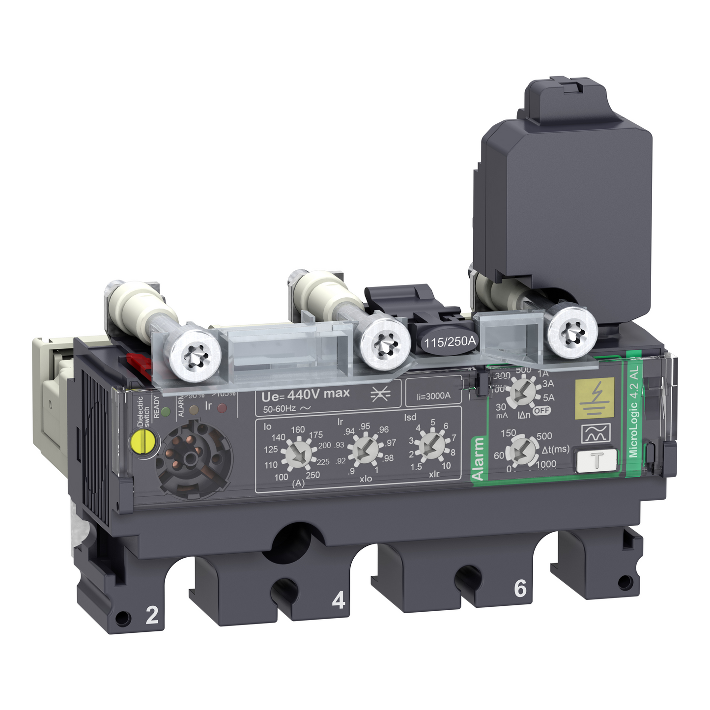 Schneider Electric-C1034A040-ComPacT NSX - déclencheur MicroLogic 4.2AL Vigi 40A - 3P3D pour NSX100-250