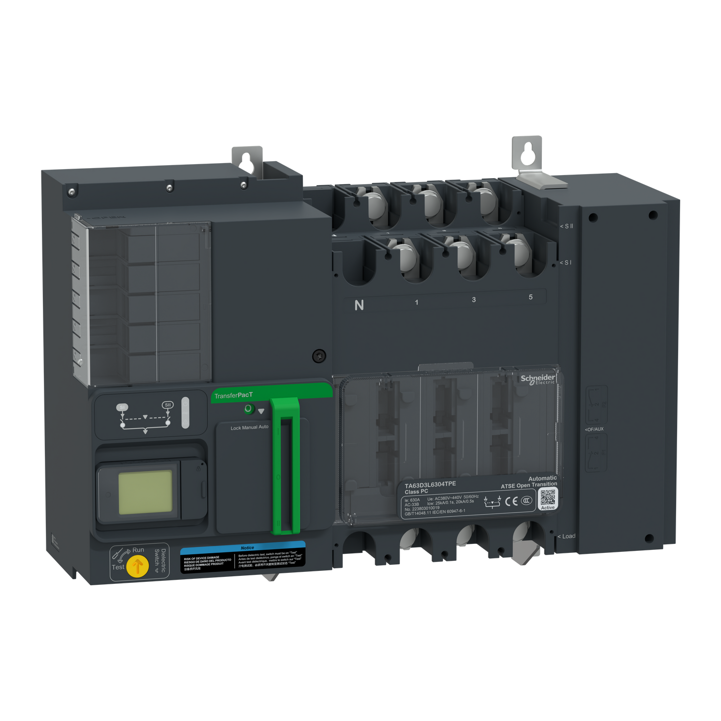Schneider Electric-TA63D3L3204TPE-TAA630 320A 3P AUTO LCD 400V