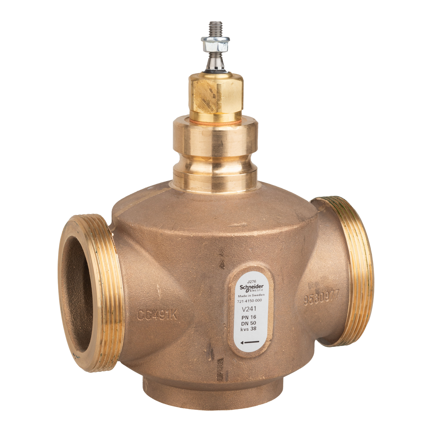 Schneider Electric-7214150000-Vanne 2 voies bronze filetée PN16 DN50 Kv38