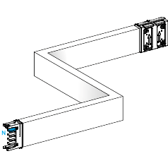 Schneider Electric-KSA400DZCG43A-Canalis KSA - Zed horiz. 400A - Gau./Dr. - 3 côtés ajustables 250-750mm