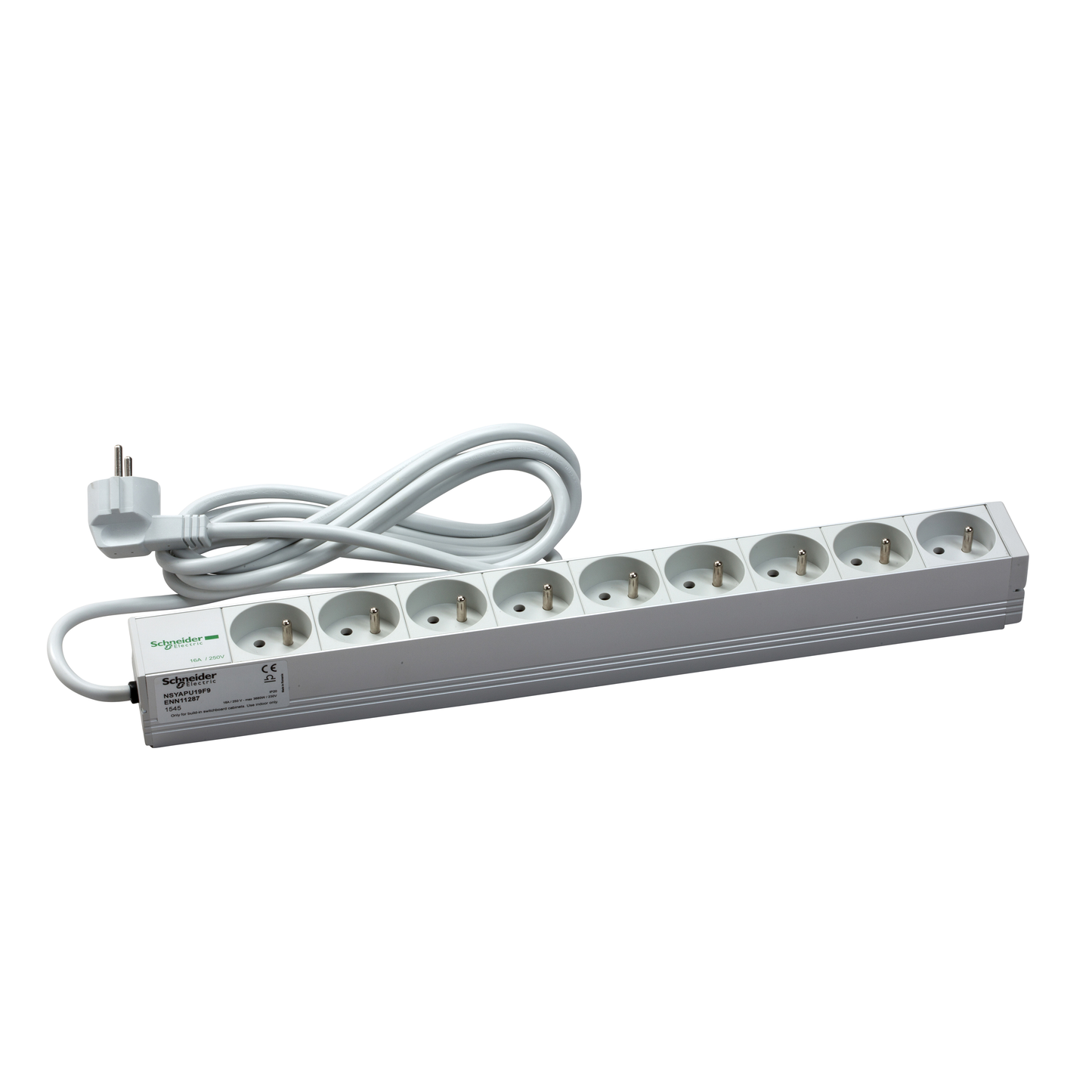 Schneider Electric-NSYAPU19F9-Actassi rail 1U 9 prises 19P NF