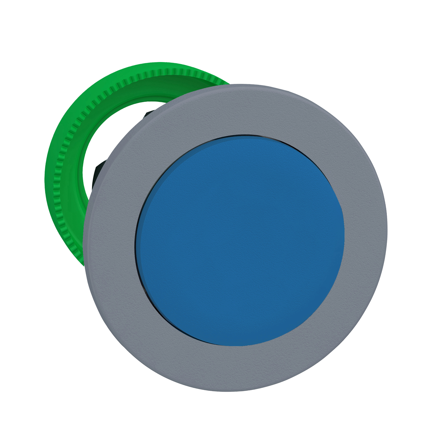 Schneider Electric-ZB5FL6C0-Harmony XB5 - tête bouton poussoir - Ø22 - col flush grise - dépassant - bleu