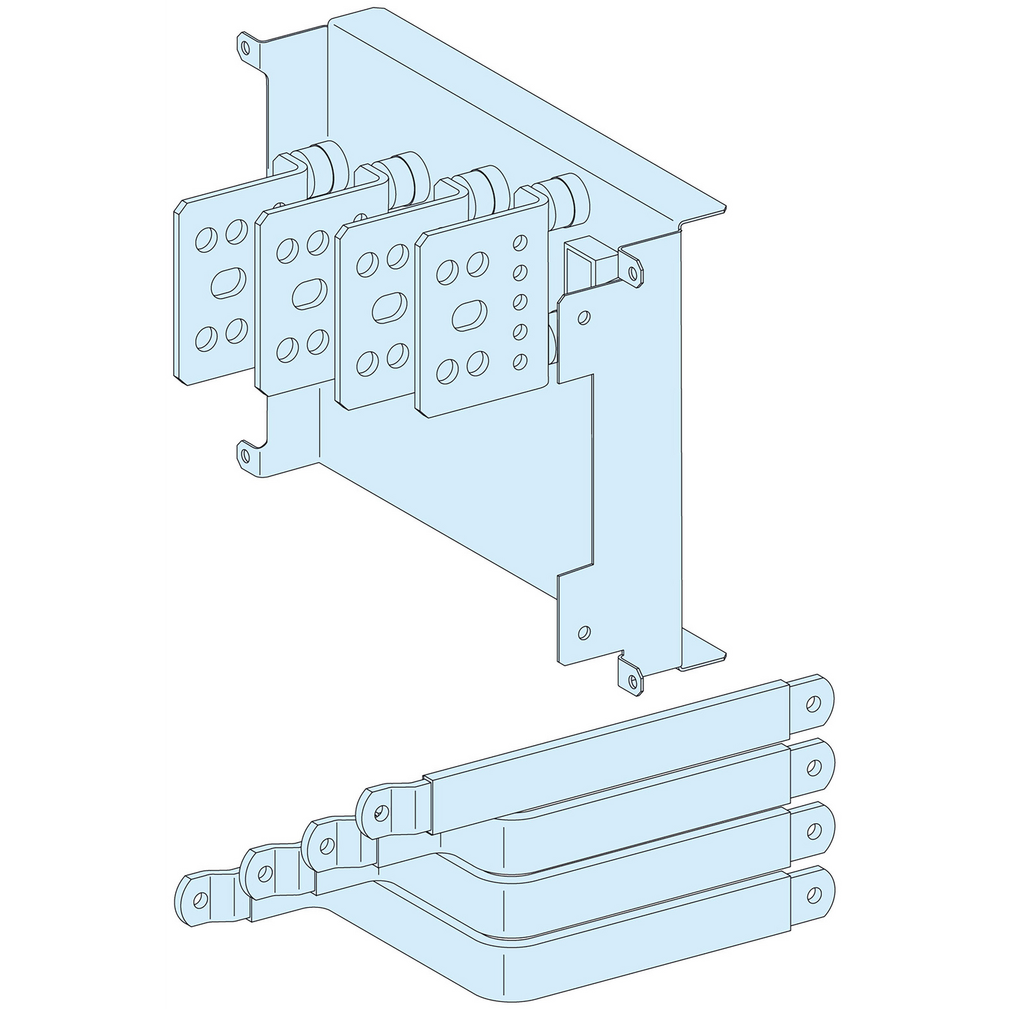 Schneider Electric-LVS04456-PrismaSeT P - Raccordement aval reporté NSX400/630 - fixe Cde manet. - 4P