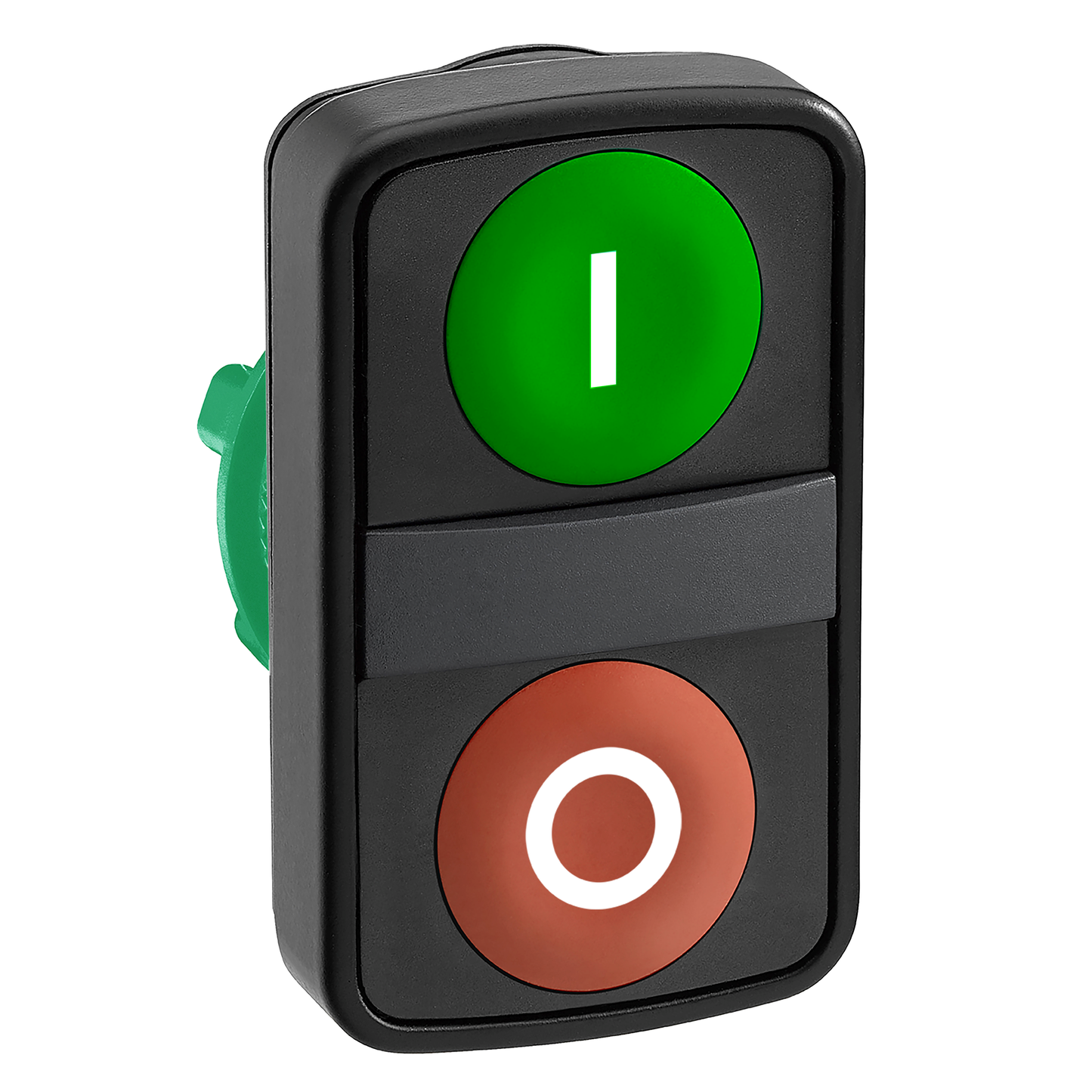 Schneider Electric-ZB5AA7341-Harmony tête bouton-poussoir double touche Ø22 vert + rouge E S IP66, IP69 K