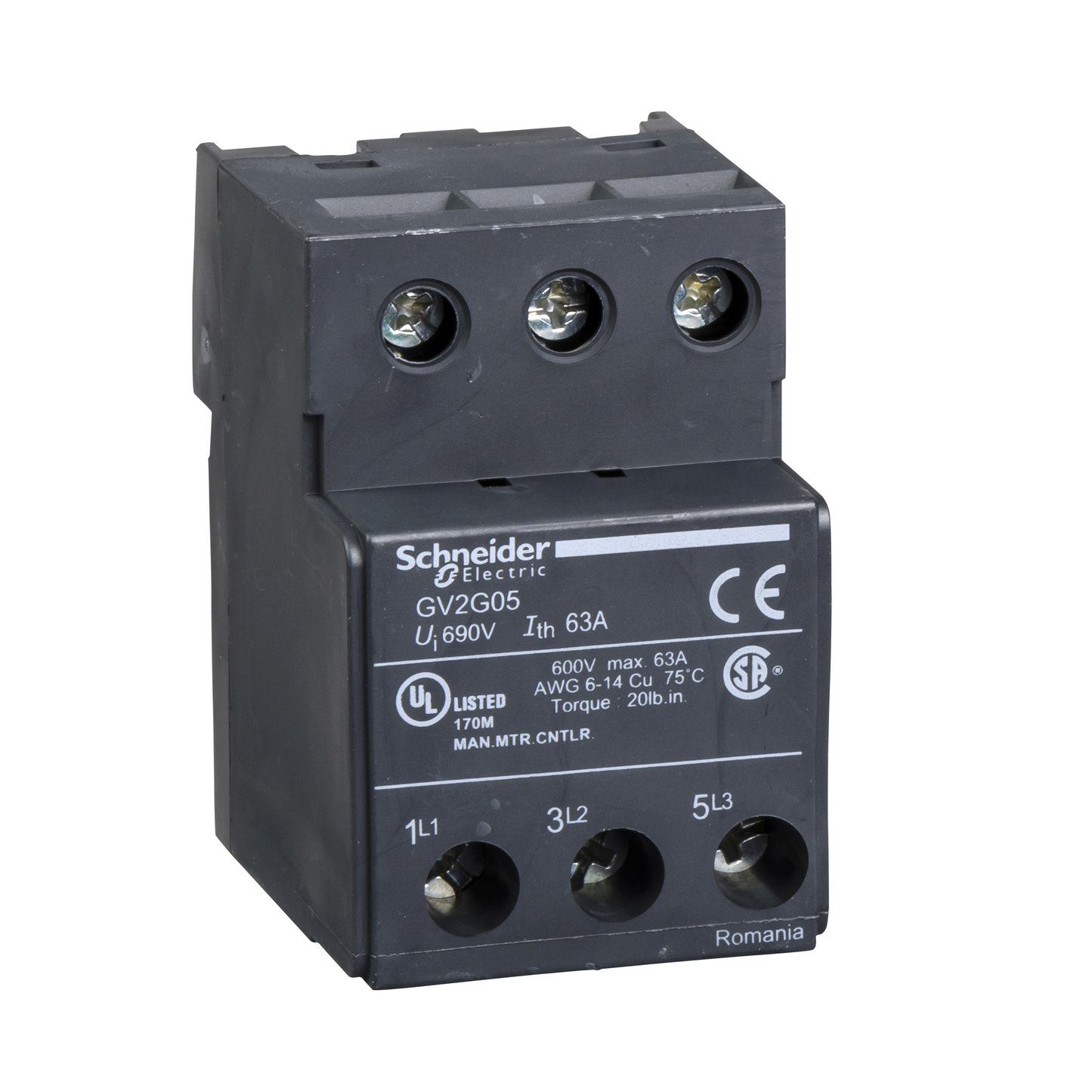 Schneider Electric-GV2G05-TeSys GV - bornier - pour alimenter jeux de barres tripolaires GV2