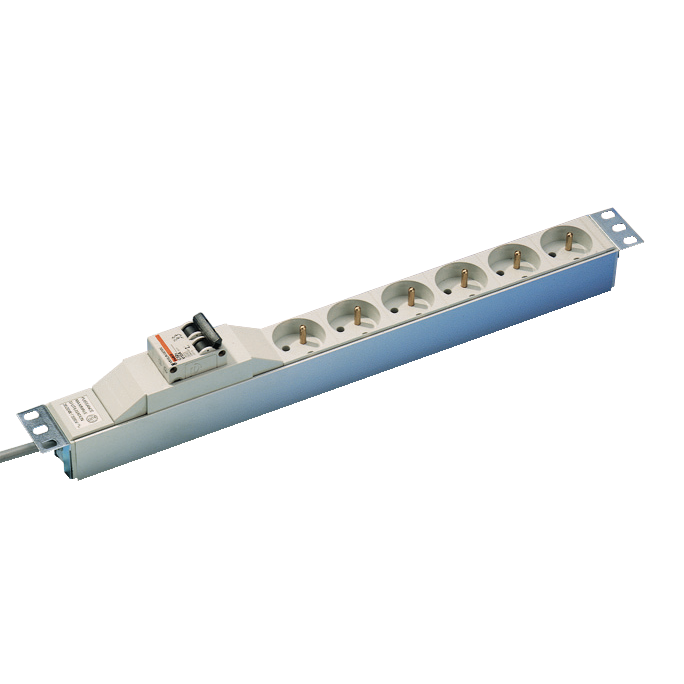 Schneider Electric-NSYAPU19F6CB-Actassi rail 1U 6 prises + disjonct 19P NF