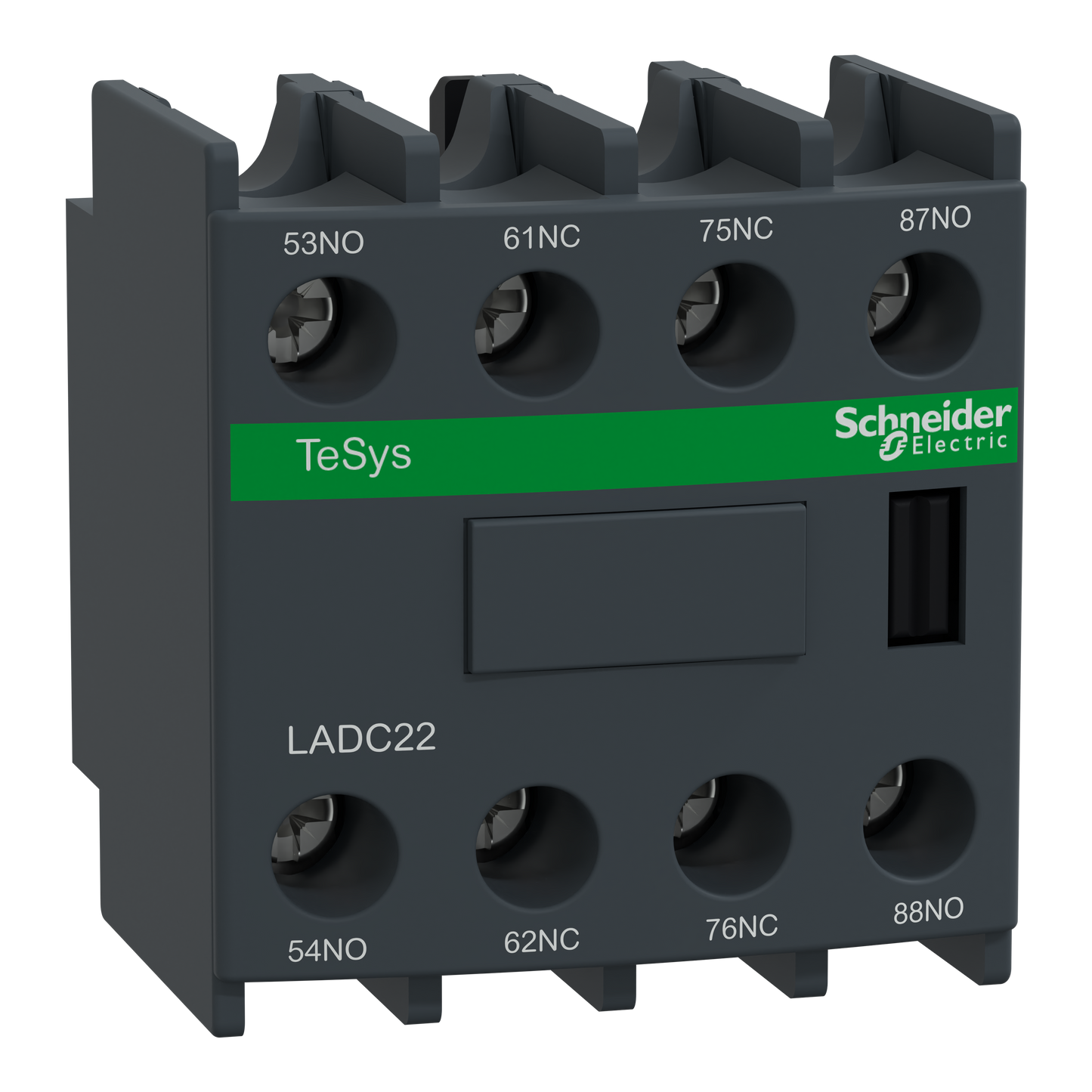 Schneider Electric-LADC22-TeSys D - bloc contacts aux frontaux - 2F+2O - chevauchant - bornes vis-étriers