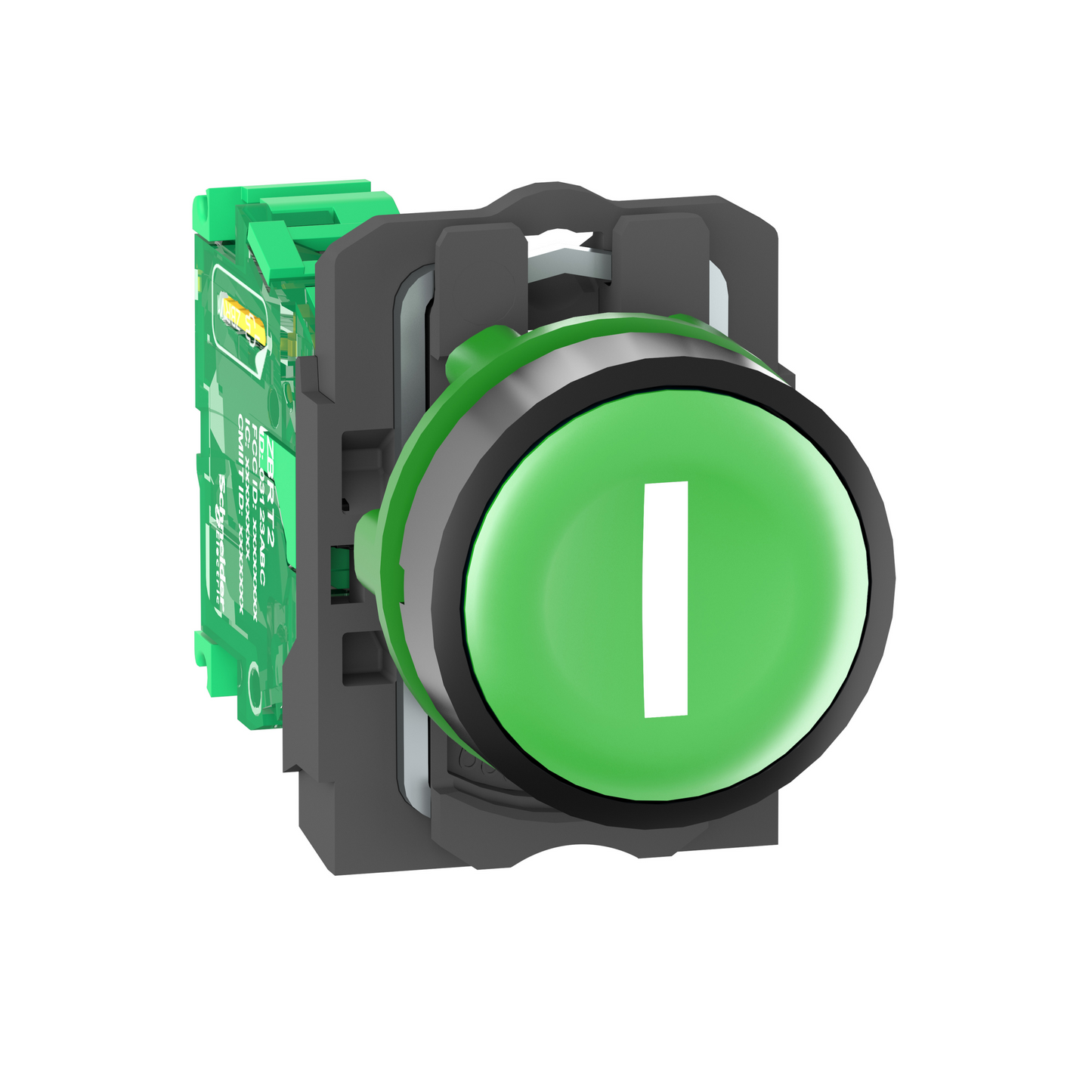 Schneider Electric-ZB5RTA331-Harmony émetteur sans pile & sans fil tête plastique Ø22 capsule verte I blanc