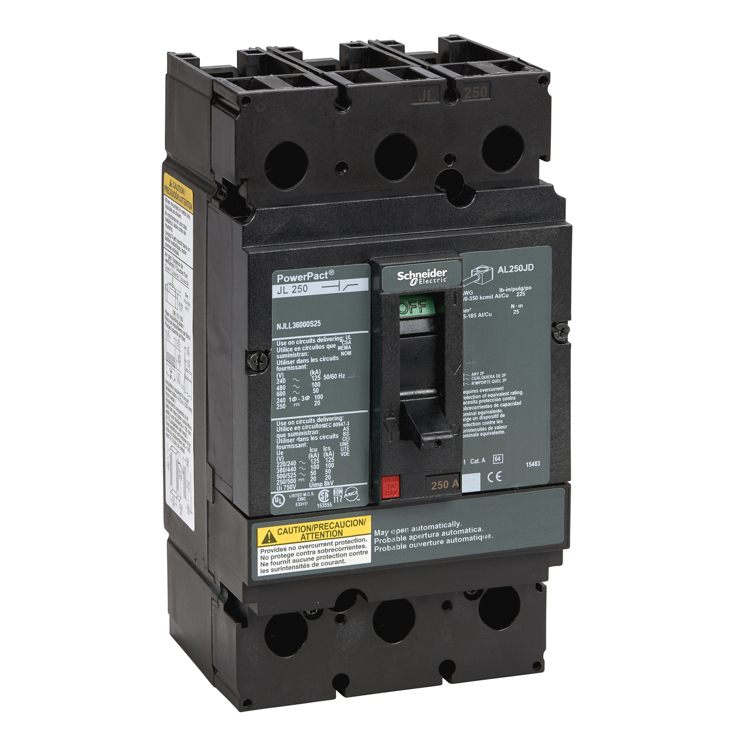 Schneider Electric-NJLL36000S25-PowerPact - interrupteursectionneur - avec bornes - 250 A - 3P