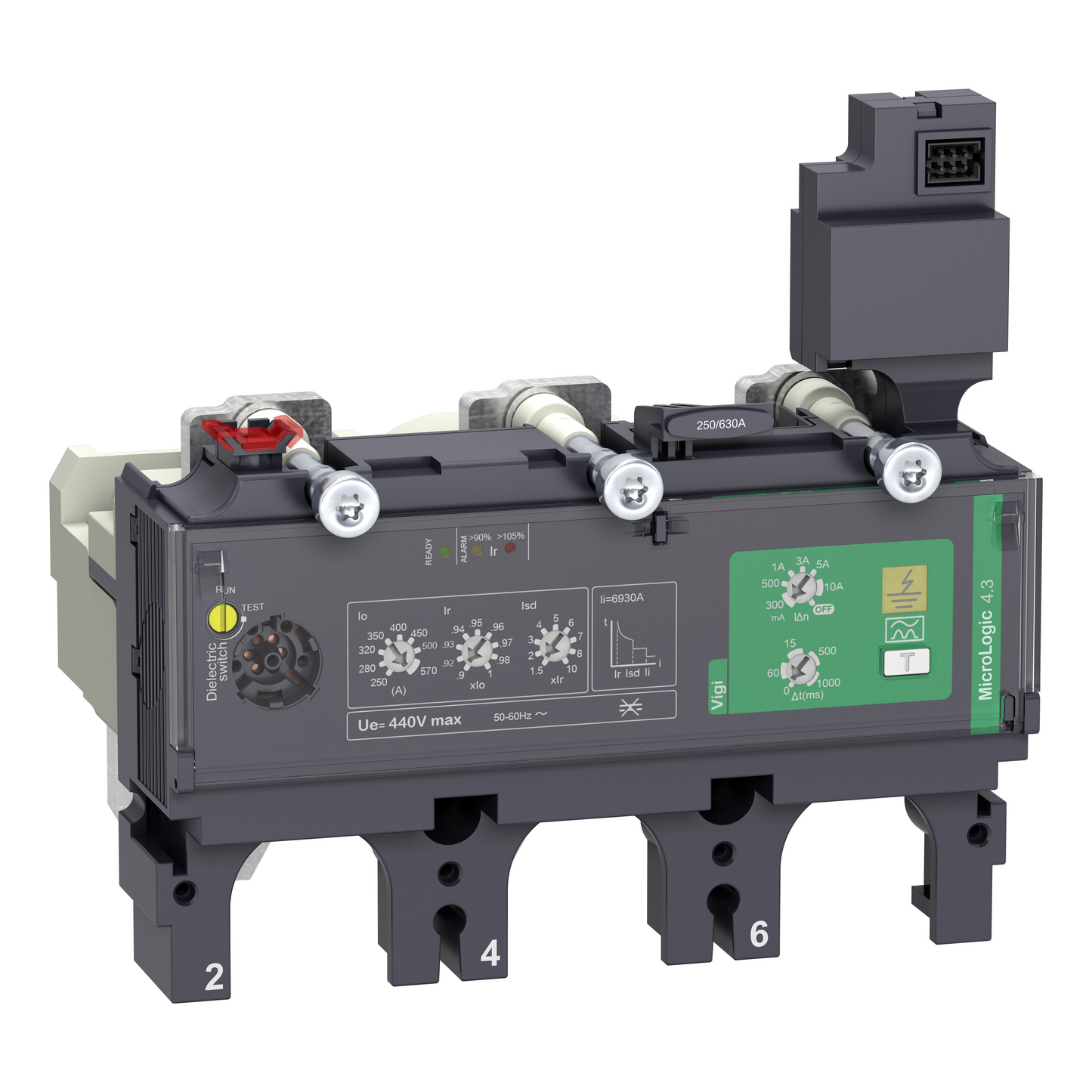 Schneider Electric-C6334V570-ComPacT NSX - Déclencheur MicroLogic 4.3 Vigi 570A - 3P3D pour NSX630