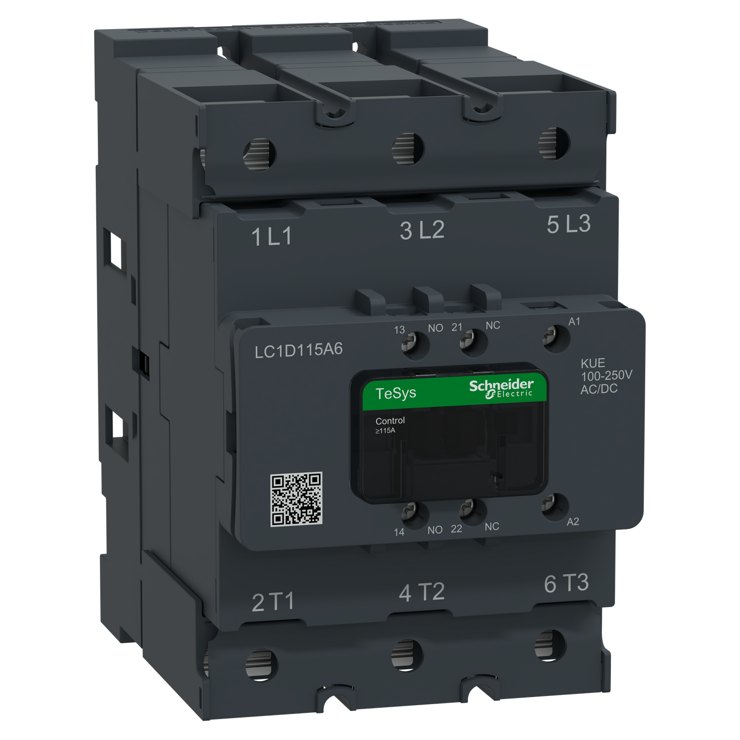 Schneider Electric-LC1D115A6KUE-TeSys Deca Advanced - CTR Deca Cosse 115A 3P 100-250V ACDC