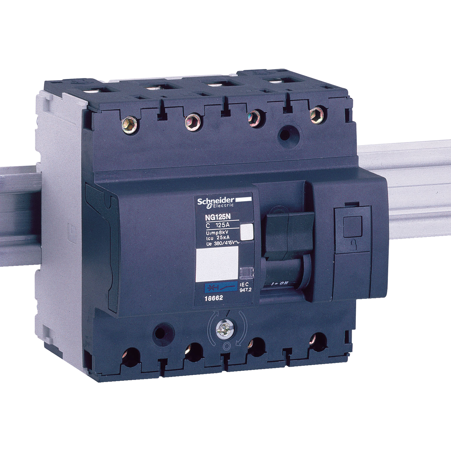 Schneider Electric-18649-Acti9 NG125N - Disjoncteur modulaire - 4P - 10A - Courbe C - 25kA