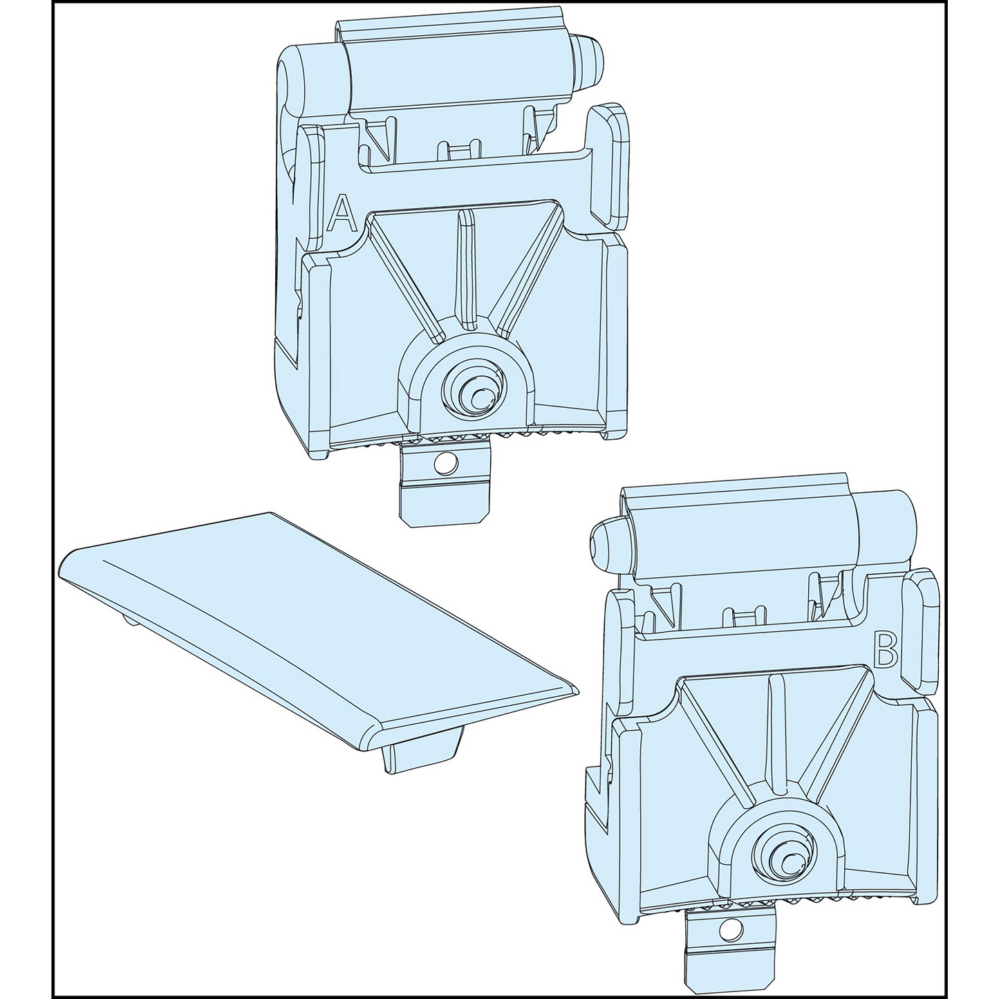 Schneider Electric-LVS08585-PrismaSeT G  - Kit pivotement plastron - lot de 2