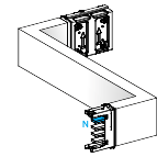 Schneider Electric-KSA400DZCG41A-Canalis KSA - Zed horiz. 400A - Gau./Dr. - A&C=250mm - B=250-750mm