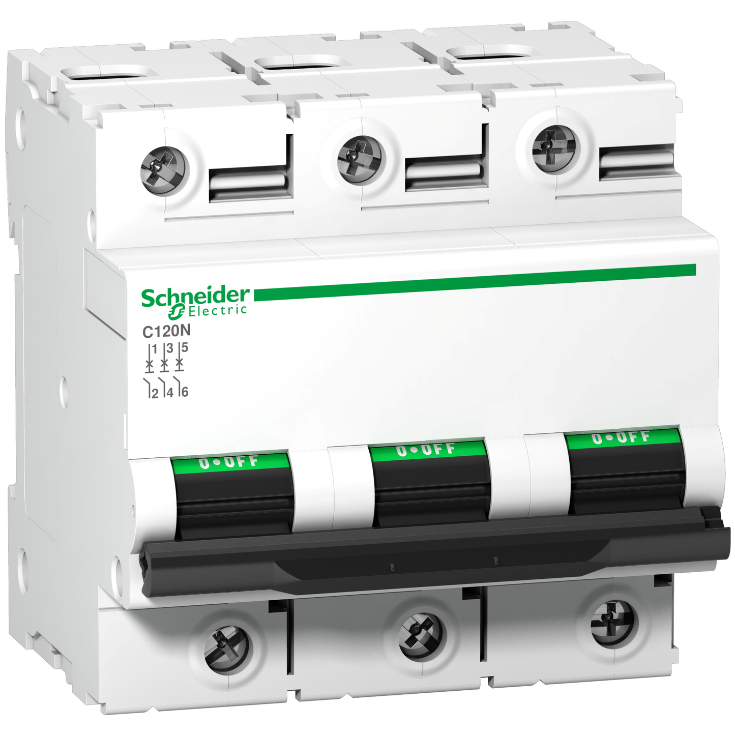 Schneider Electric-A9N18369-Acti9 C120N - Disjoncteur Modulaire 3P 125 A, courbe C, 10 kA