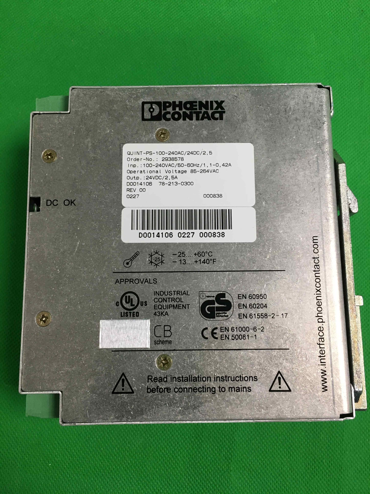 Pheonix Contact-QUINT-PS-100-24OAC 24DC/QUINTPS10024OAC24DC