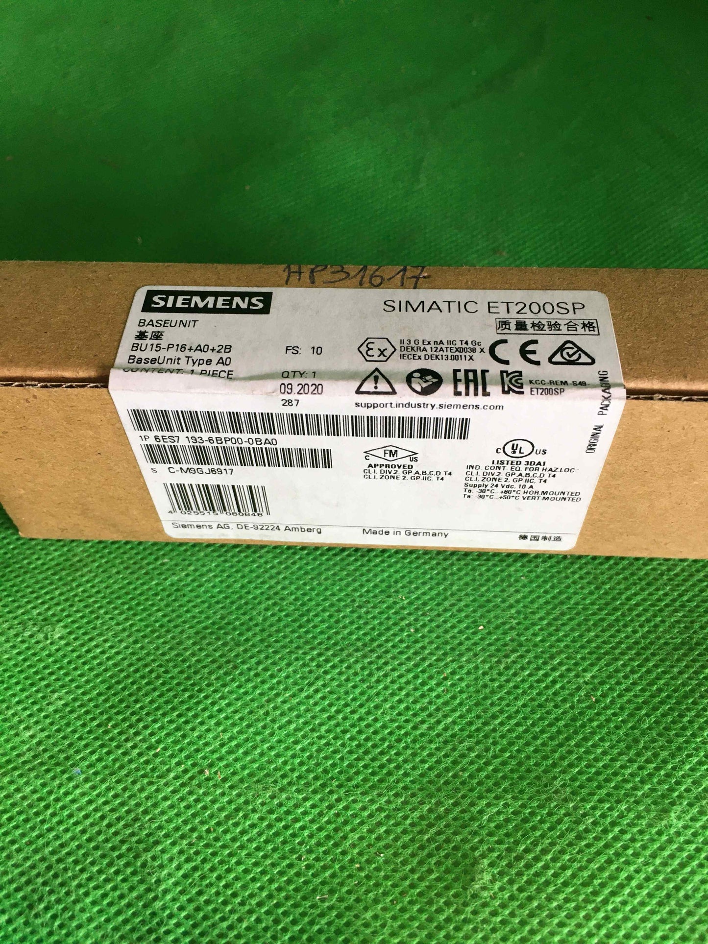 Siemens-6ES7-193-6BP00-0BA0 New/6ES71936BP000BA0