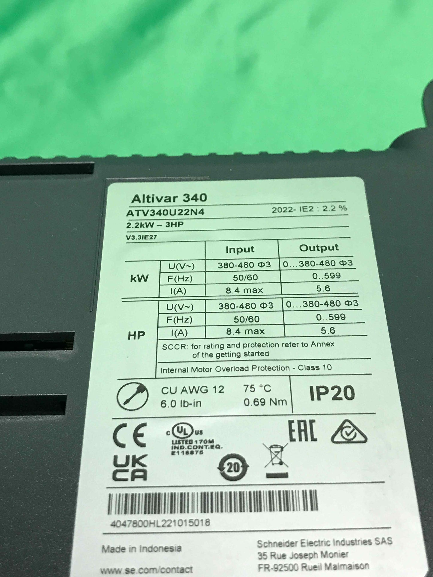 Schneider Electric-ATV340U22N4/ATV340U22N4