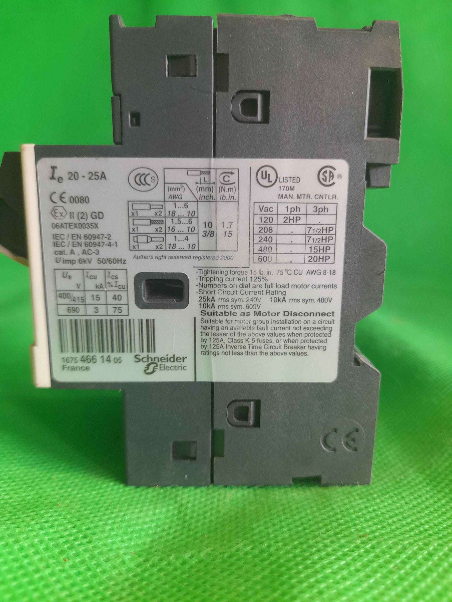 Schneider Electric-GV2ME22 20-25A/GV2ME222025A