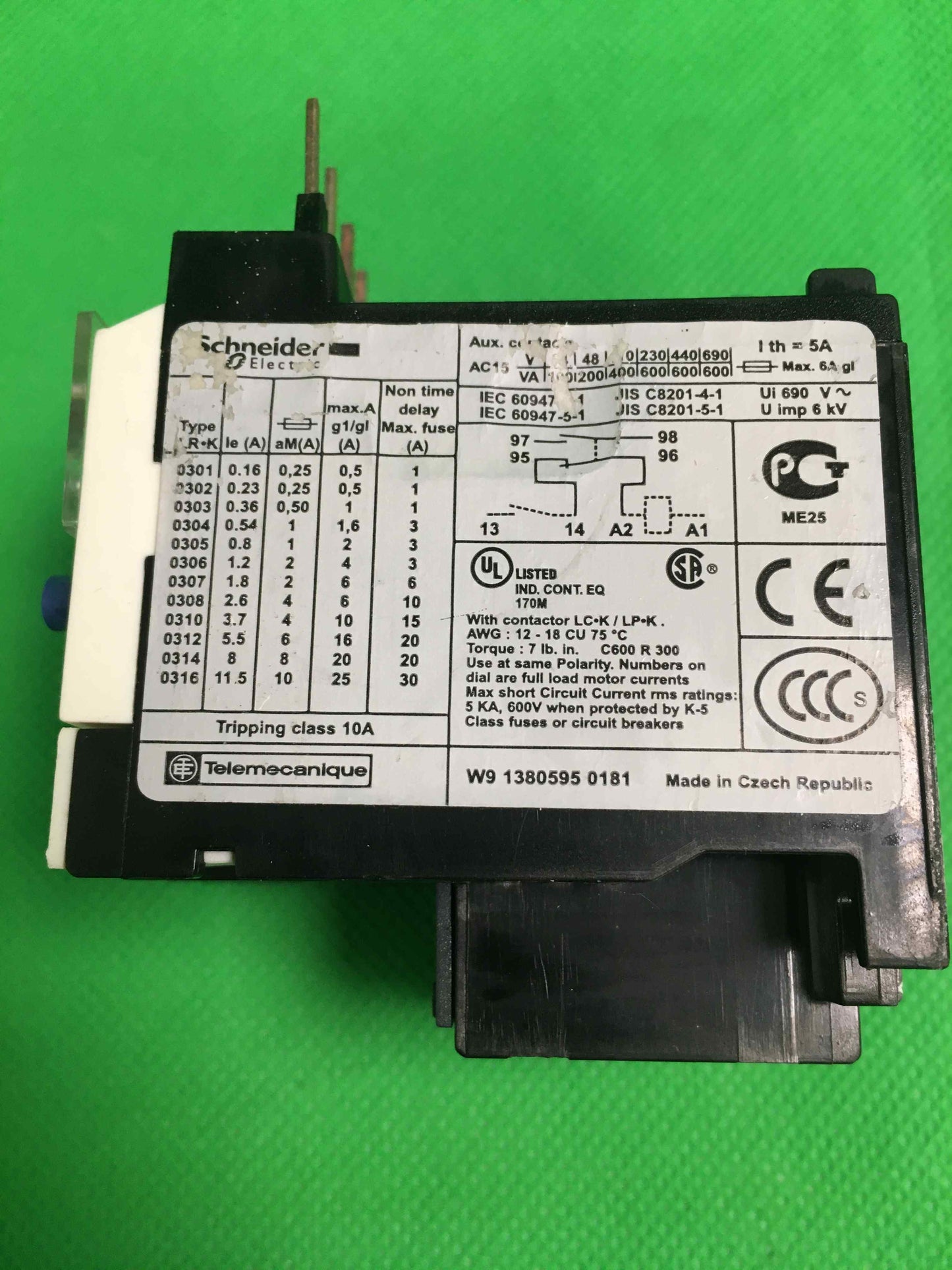 Schneider Electric-LR2K0310 USED/LR2K0310